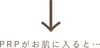 PRPがお肌に入ると…