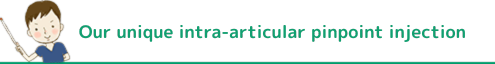 当院独自の関節内ピンポイント注射