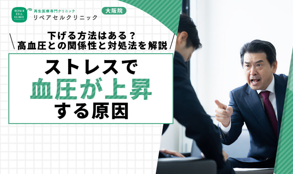 ストレスで血圧が上昇する原因｜下げる方法はある？高血圧との関係性と対処法を解説