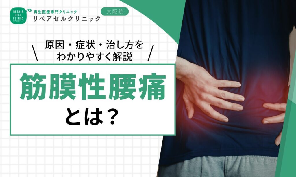 筋膜性腰痛とは？原因・症状・治し方をわかりやすく解説