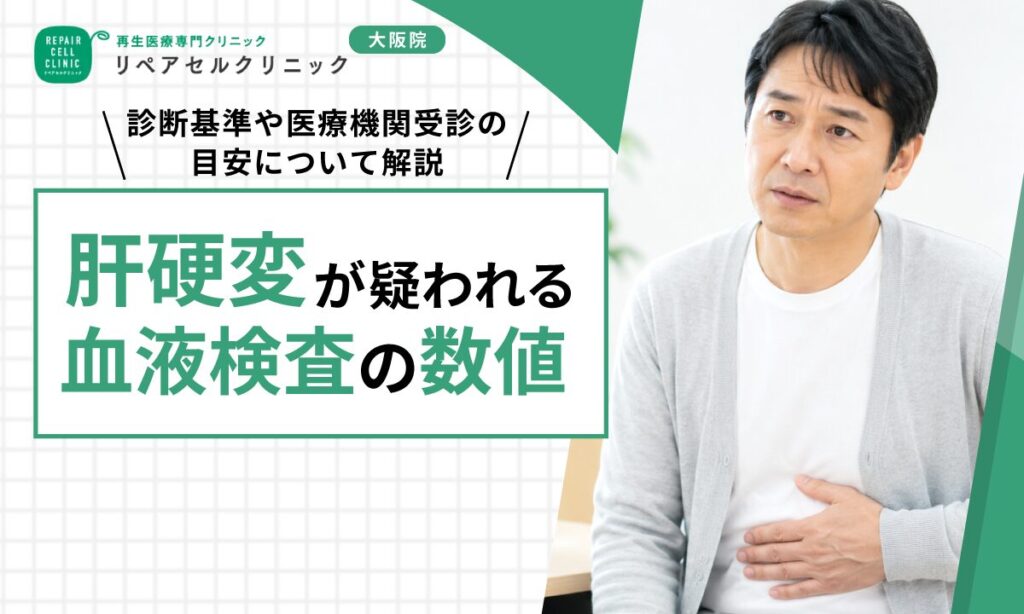 肝硬変が疑われる血液検査の数値｜診断基準や医療機関受診の目安について解説