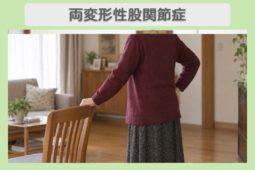 両変形性股関節症 60代女性のイメージ（AI生成・患者本人ではありません）